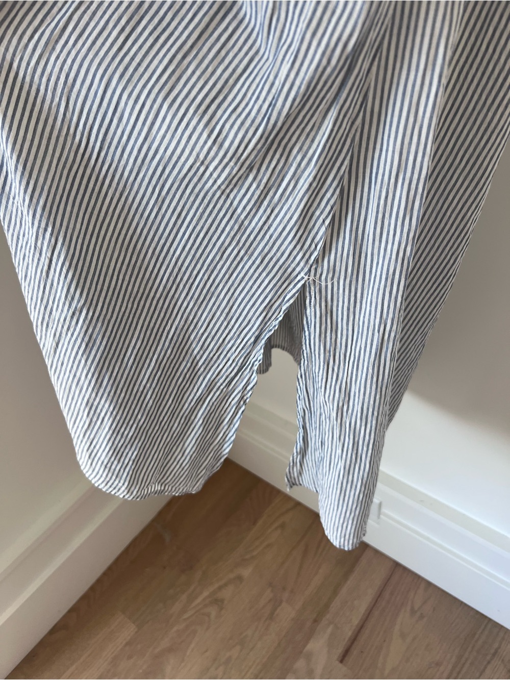 Universal Thread Light Blue Striped Button-Front Maxi Robe Dress - Picture 5 of 8